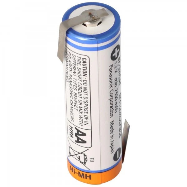 Panasonic Mignon AA NiMH Akku HR-3U 2700mAh mit Lötfahne in Z-Form