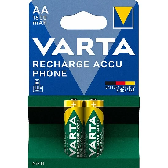 Varta Phone 58399 Mignon Akku Ni-MH 1,2V/1600mAh - 2er Blister