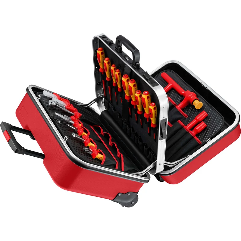 Knipex Werkzeugkoffer "BIG Twin Move RED" Elektro Kompetenz / 42-teilig