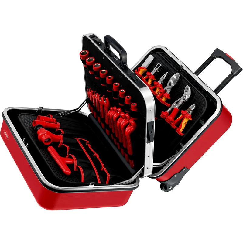 Knipex Werkzeugkoffer "BIG Twin Move RED" Elektro Kompetenz / 42-teilig