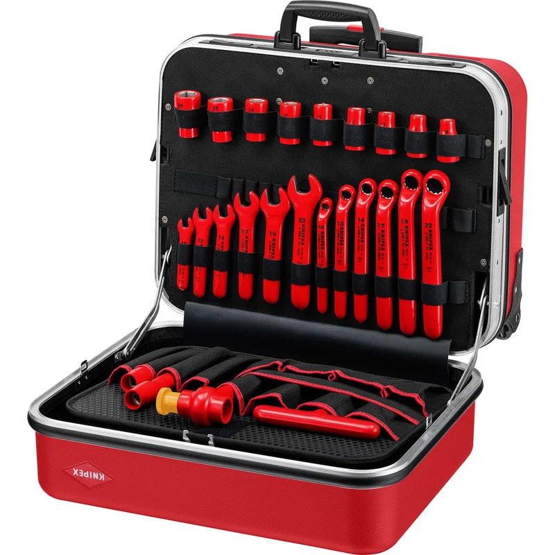 Knipex Werkzeugkoffer "BIG Twin Move RED" Elektro Kompetenz / 42-teilig