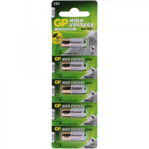 5 Stück A23 GP Alkaline MN21 Rundzellenbatterie Hochspannung 12V