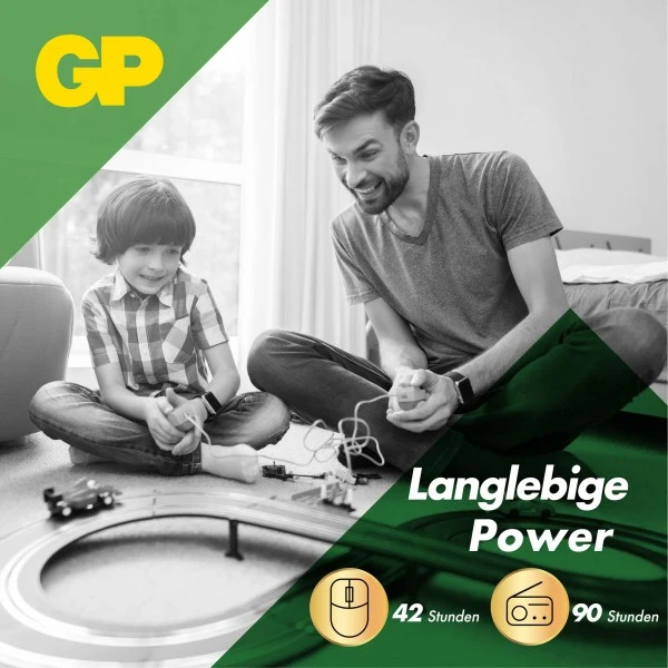 GP Alkaline Super Mixblister AAA Micro und AA Mignon Batterien Super 1,5V 8+8 Stück