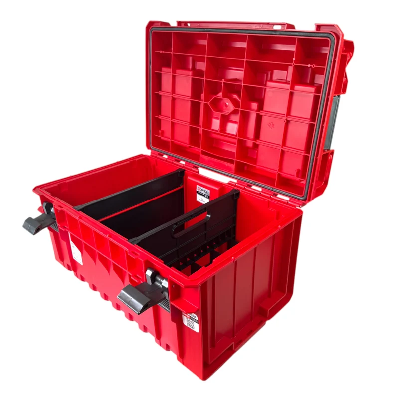 Qbrick System ONE 350 Profi RED ULTRA HD Custom Werkzeugkoffer modularer Organizer 585 x 385 x 320 mm 38 l stapelbar IP66 - alte Version