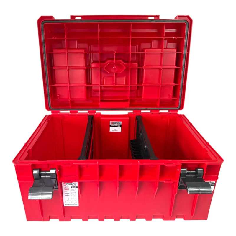 Qbrick System ONE 350 Profi RED ULTRA HD Custom Werkzeugkoffer modularer Organizer 585 x 385 x 320 mm 38 l stapelbar IP66 - alte Version
