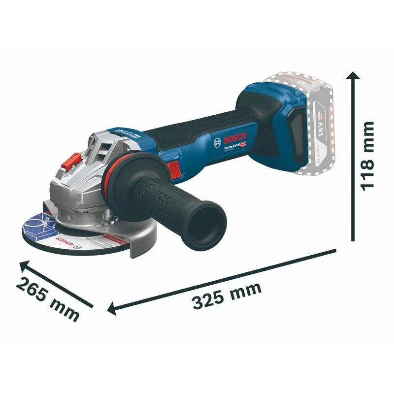 Bosch GWS 18V-11 Professional Akku Winkelschleifer 18 V 125 mm ( 06019N4100 ) Solo - ohne Akku, ohne Ladegerät