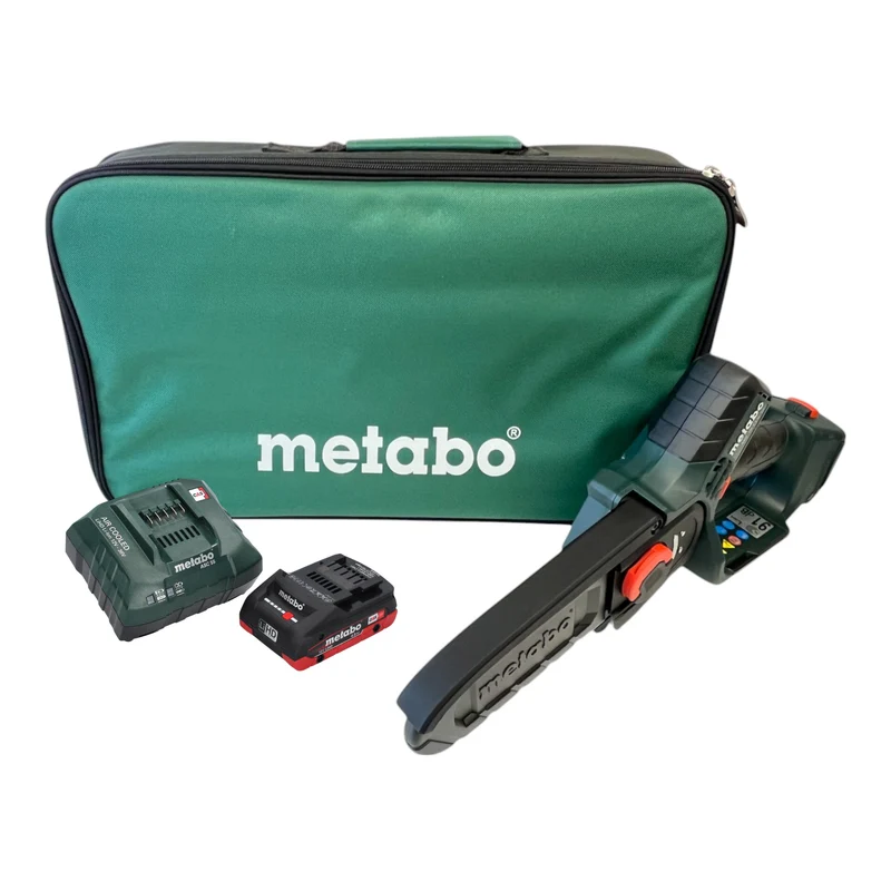 Metabo MS 18 LTX 15 Akku Gehölzsäge 18 V 15 cm 5 m/s + 1x LiHD Akku 4,0 Ah + Ladegerät + Tasche