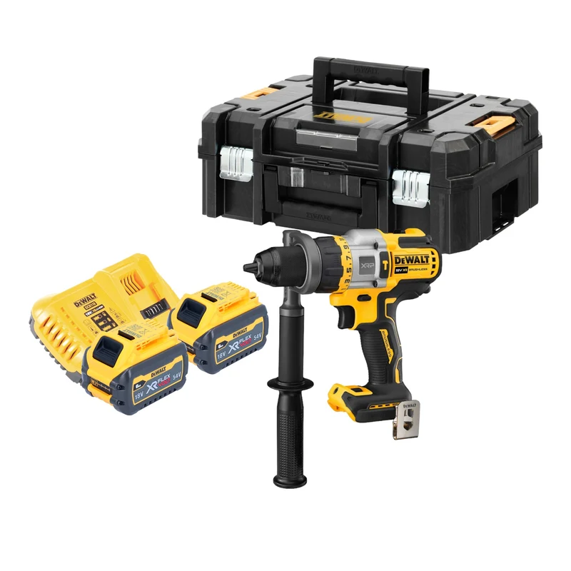 DeWalt DCD 999 T2T Akku Schlagbohrschrauber 18 V 95 Nm Brushless + 2x Akku 6,0 Ah + Ladegerät + TSTAK