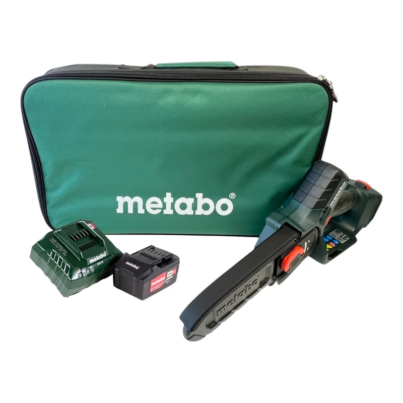 Metabo MS 18 LTX 15 Akku Gehölzsäge 18 V 15 cm 5 m/s + 1x Akku 5,2 Ah + Ladegerät + Tasche