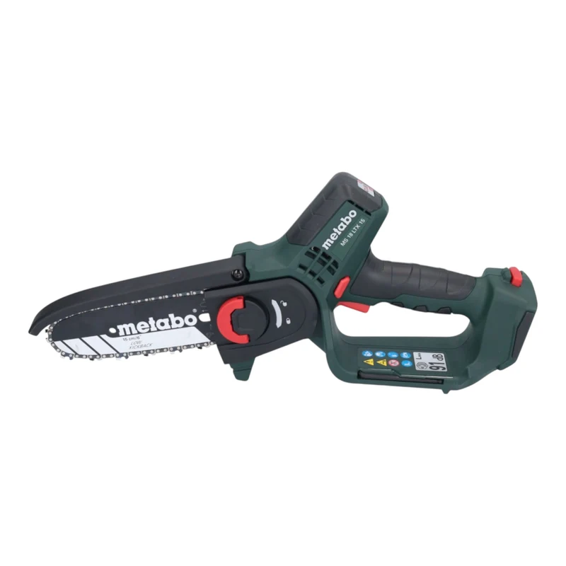 Metabo MS 18 LTX 15 Akku Gehölzsäge 18 V 15 cm 5 m/s + 1x Akku 5,2 Ah + Ladegerät + Tasche