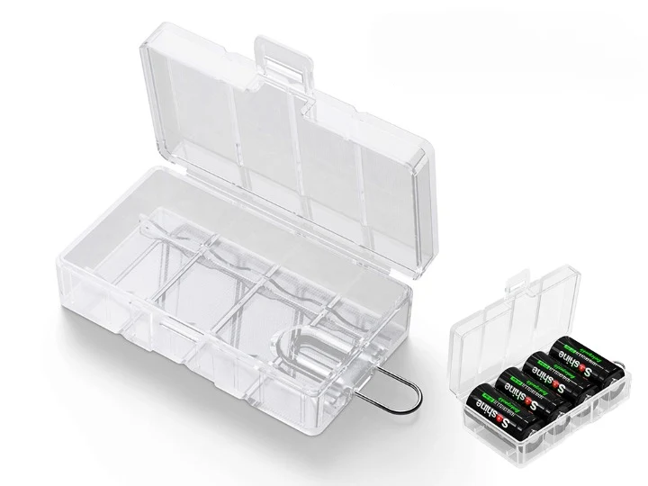 Soshine Aufbewahrungsbox für 4x CR123A/16340/17335/RCR123 transparent