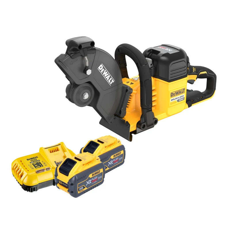 DeWalt DCS 691 Y2 Akku Trennschleifer 54 V FlexVolt 230 mm Brushless + 2x Akku 12,0 Ah + Ladegerät