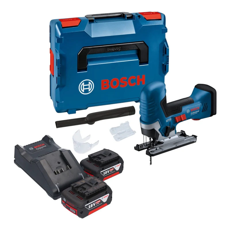 Bosch GST 18V-125 S Professional Akku Stichsäge 18 V 125 mm Brushless + 2x Akku 5,0 Ah + Ladegerät + L-Boxx