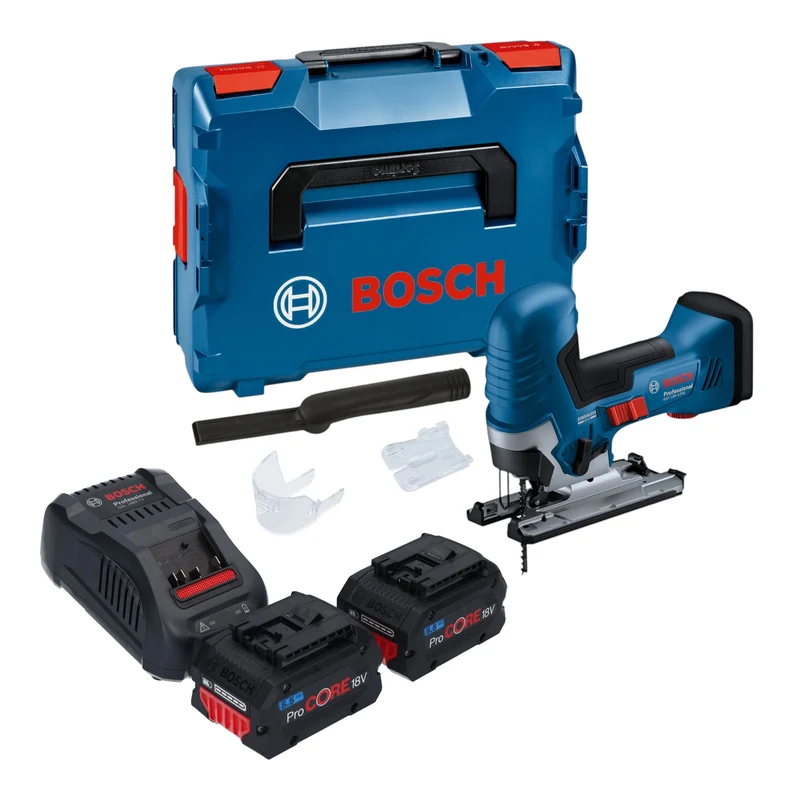 Bosch GST 18V-125 S Professional Akku Stichsäge 18 V 125 mm Brushless + 2x ProCORE Akku 5,5 Ah + Ladegerät + L-Boxx