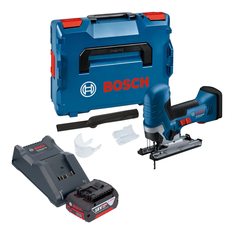 Bosch GST 18V-125 S Professional Akku Stichsäge 18 V 125 mm Brushless + 1x Akku 4,0 Ah + Ladegerät + L-Boxx