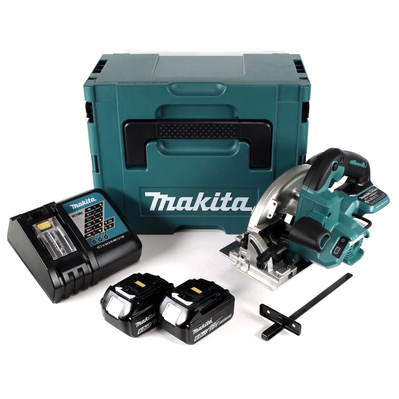 Makita DHS 660 RGJ Akku Handkreissäge 18 V 165 mm im Makpac + 2 x 6,0 Ah Akku + Ladegerät