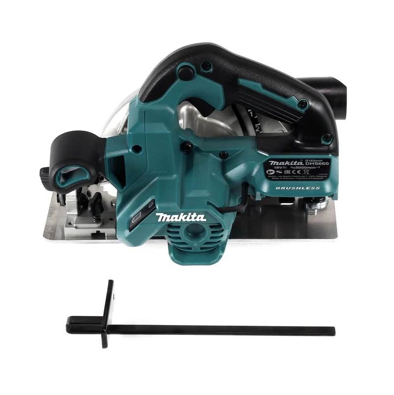 Makita DHS 660 RGJ Akku Handkreissäge 18 V 165 mm im Makpac + 2 x 6,0 Ah Akku + Ladegerät