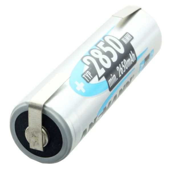 Ansmann Akku 1,2 Volt Akku mit 2850mAh mit Lötfahnen in U-Form oder in Z-Form auswählbar