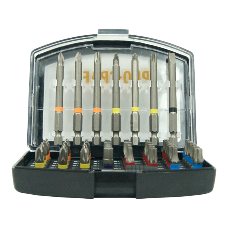 Procraft BS-56 Bit Set 56 teilig S2 Stahl Phillips / Pozidriv / Torx / Hex / Schlitz
