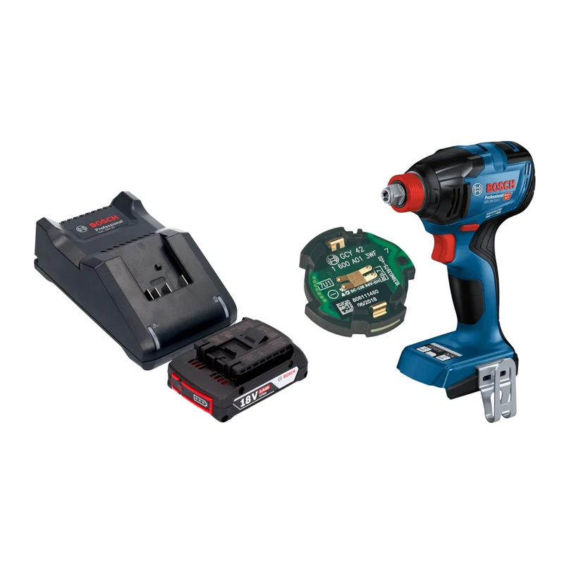 Bosch GDX 18V-210 C Professional Akku Drehschlagschrauber 18 V 210 Nm Brushless + 1x Akku 2,0 Ah + Ladegerät + GCY 42 Bluetooth Modul
