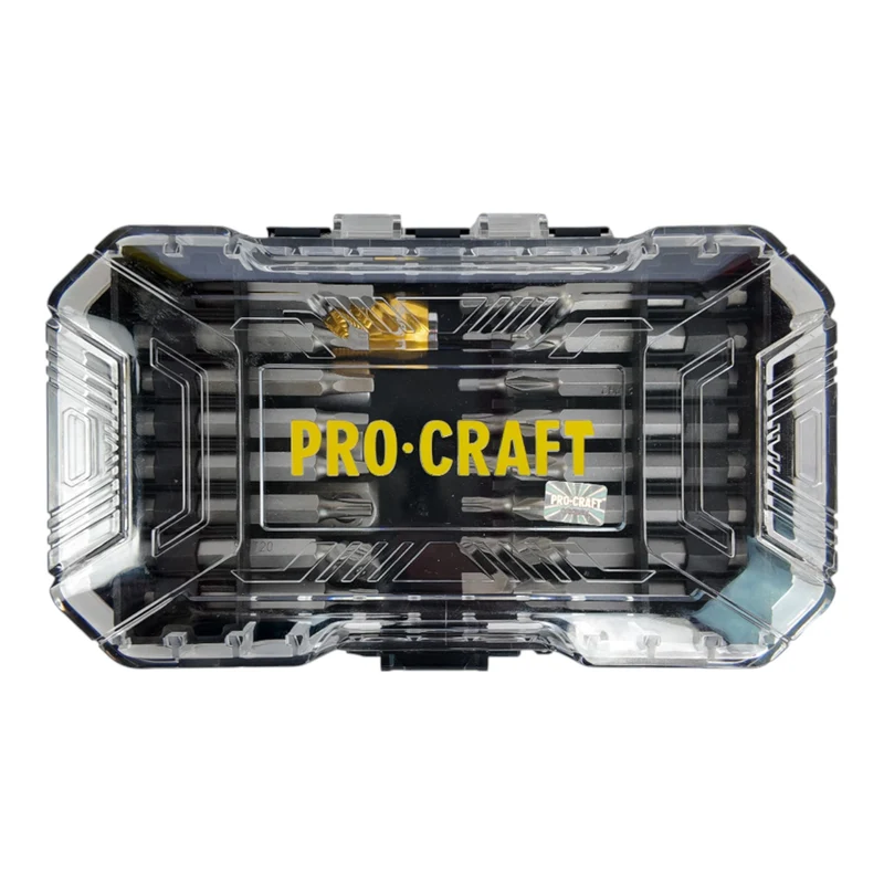 Procraft BS-37 Bit Set 37 teilig S2 Stahl Phillips / Pozidriv / Torx / Hex / Schlitz / Vierkant