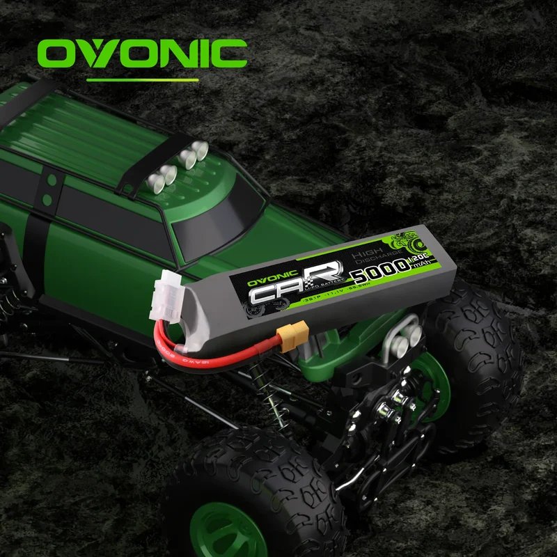 OVONIC Car 3S 5000mAh 120C 11,1V LiPo-Akku mit TRA-Stecker für RC-Auto-LKW-Boot (2 St.)