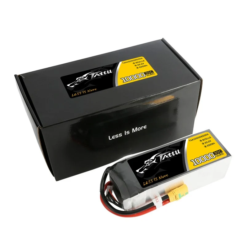 Tattu 10000MAH 22,2V 30C 6S1P Lipo-Akku mit XT90 Anti-Funken-Stecker