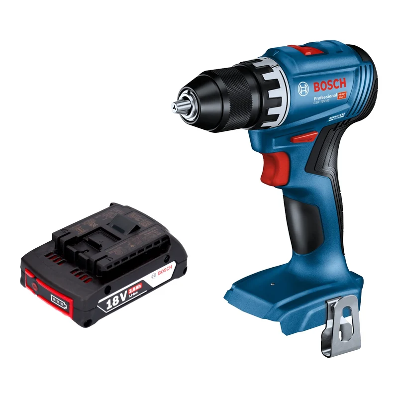 Bosch GSR 18V-45 Professional Akku Bohrschrauber 18 V 45 Nm Brushless + 1x Akku 2,0 Ah - ohne Ladegerät