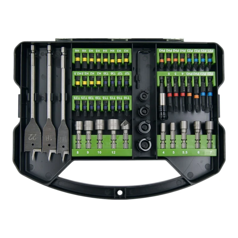 Procraft DBS-101 Bit und Bohrer Set 101 teilig S2 Stahl Phillips / Pozidriv / Torx / Hex / Schlitz / Vierkant