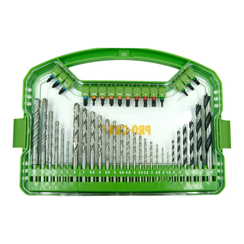 Procraft DBS-101 Bit und Bohrer Set 101 teilig S2 Stahl Phillips / Pozidriv / Torx / Hex / Schlitz / Vierkant
