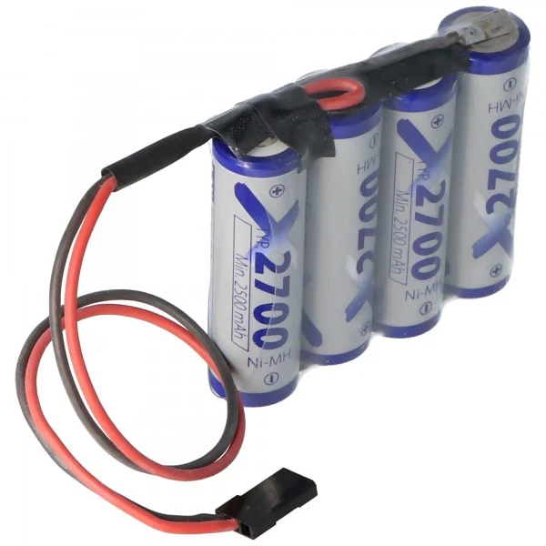 AccuCell Empfänger Pack AA 4er Reihe 4,8/2700 mit dem Graupner Stecker für den Empfänger
