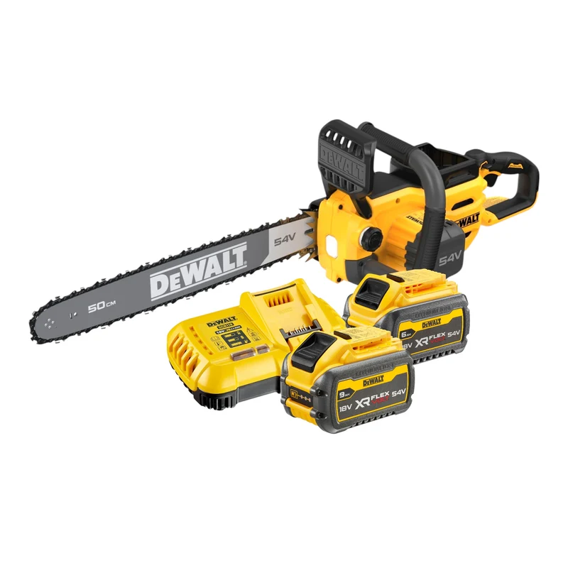 DeWalt DCMCS 575 X2 Akku Kettensäge 54 V FlexVolt 50 cm Brushless + 2x Akku 9,0 Ah + Ladegerät