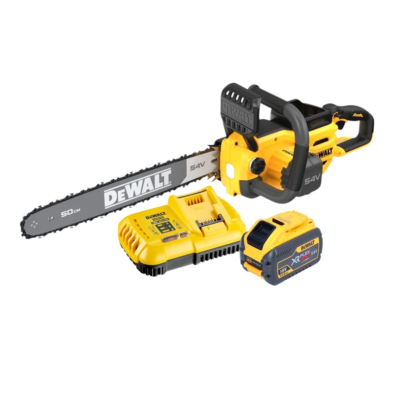 DeWalt DCMCS 575 Y1 Akku Kettensäge 54 V FlexVolt 50 cm Brushless + 1x Akku 12,0 Ah + Ladegerät