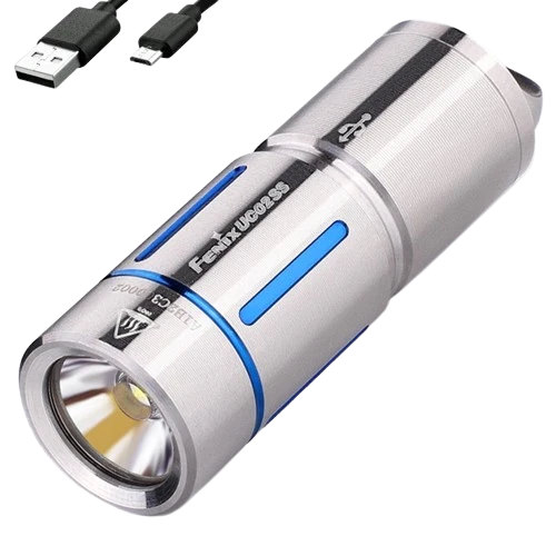 Fenix UC02SS LED schlüsselbundleuchte, mit Akku und Ladekabel