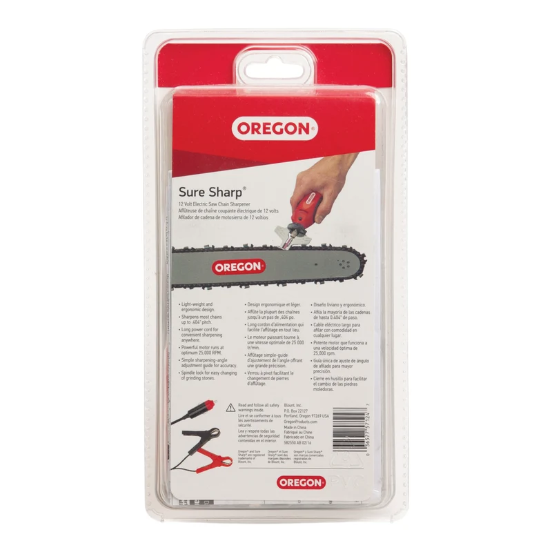 Oregon 585015 Kettensägen Handschärfgerät mit 12 V Anschluss und Zubehör