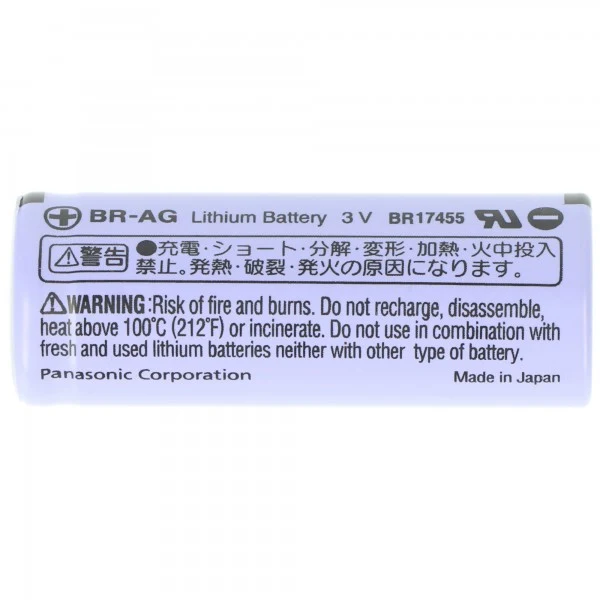 Panasonic Lithium 3V Batterie BR-AG Zelle Size A, BR17455, 2200mAh