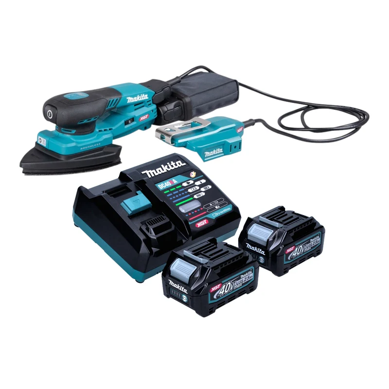 Makita BO 006 CGD201 Akku Deltaschleifer 40 V max. 100 x 150 mm 3,0 mm Hub Brushless + 2x Akku 2,5 Ah + Ladegerät