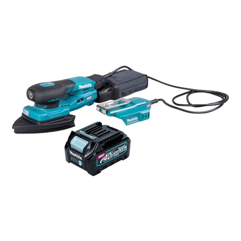 Makita BO 006 CGD1 Akku Deltaschleifer 40 V max. 100 x 150 mm 3,0 mm Hub Brushless + 1x Akku 2,5 Ah - ohne Ladegerät