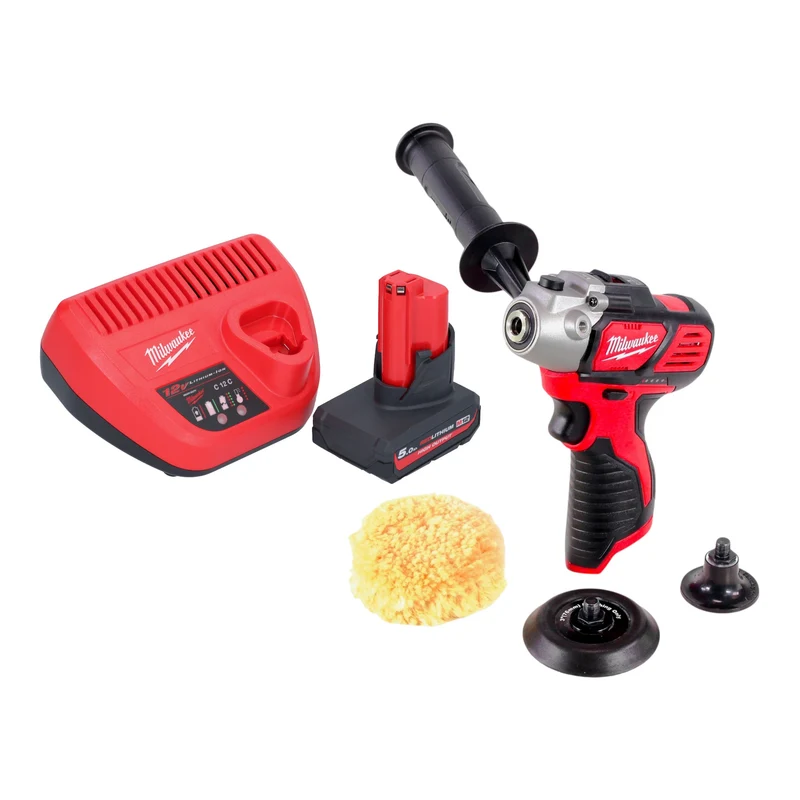 Milwaukee M12 BPS-501 Akku Polierer 12 V + 1x Akku 5,0 Ah + Ladegerät