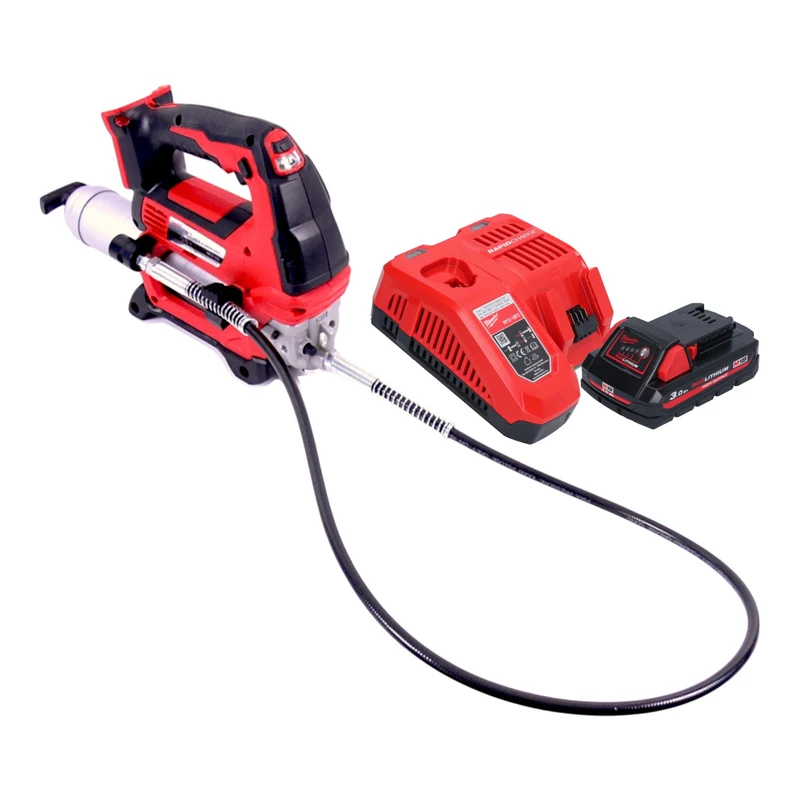 Milwaukee M18 GG-301 Akku Fettpresse 18 V 690 bar + 1x Akku 3,0 Ah + Ladegerät