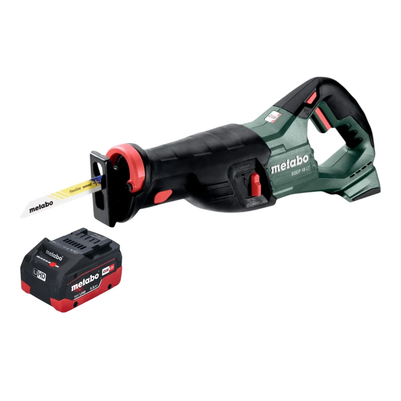 Metabo SSEP 18 LT Akku Säbelsäge 18 V 32 mm + 1x LiHD Akku 5,5 Ah - ohne Ladegerät