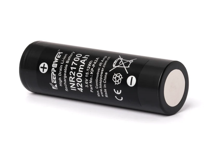 Keeppower / Molicel INR21700-P42A, 4200mAh 30A bis max. 45A Li-Ionen-Akku, 3,6V - 3,7V