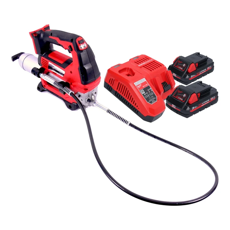 Milwaukee M18 GG-302 Akku Fettpresse 18 V 690 bar + 2x Akku 3,0 Ah + Ladegerät