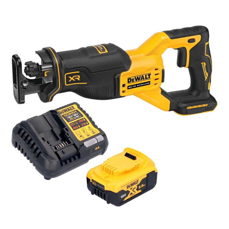 DeWalt DCS 382 P1 Akku Reciprosäge Säbelsäge 18 V Brushless + 1x Akku 5,0 Ah + Ladegerät