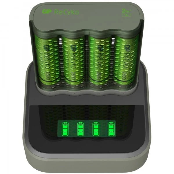 USB-Modell Ladegerät GP M451 Mainstream-Line 4 x ReCyko AA 2600 mAh USB Dockingstation