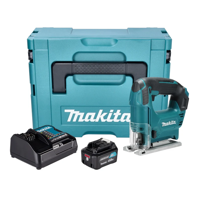 Makita JV 101 DSM1J Akku Stichsäge 12 V max. 65 mm + 1x Akku 4,0 Ah + Ladegerät + Makpac