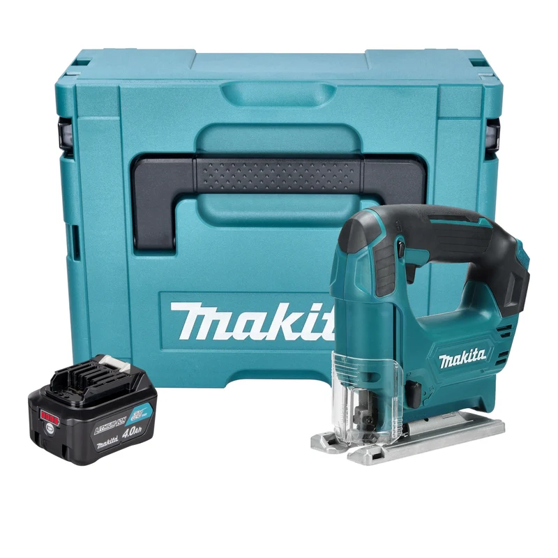 Makita JV 101 DM1J Akku Stichsäge 12 V max. 65 mm + 1x Akku 4,0 Ah + Makpac - ohne Ladegerät
