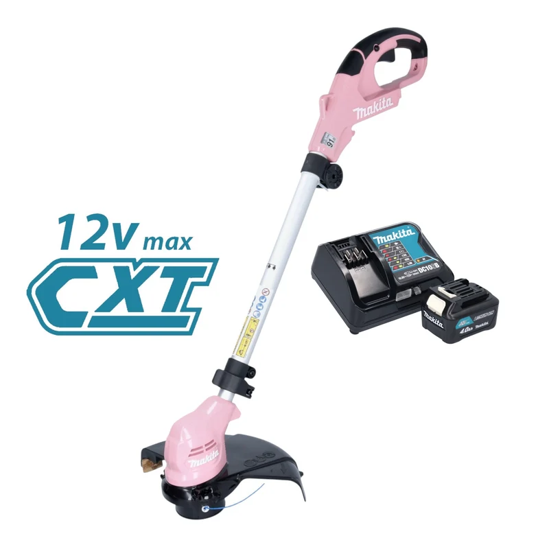 Makita UR 100 DSMP Akku Rasentrimmer 12 V max. 260 mm pink + 1x Akku 4,0 Ah + Ladegerät