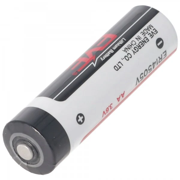 EVE ER14505 AA 3,6 Volt Lithium-Thionyl-Chlorid (LiSOCl2) max. 2700mAh, Einweg-Batterie nicht wiederaufladbar