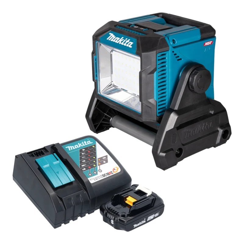 Makita ML 005 G RA1 Akku Baustellenleuchte 18 / 40 V max. 3.600 lm + 1x Akku 2,0 Ah + Ladegerät